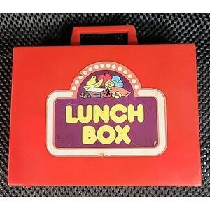 Vintage Toy LUNCH BOX Playset Educational Removable Pieces Puzzle Toypower 1983